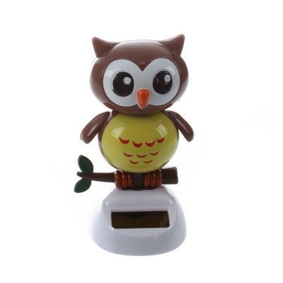 Solar Powered Dancing bird Big Eye Brown Owl,Novelty Desk Car Toy Ornament S7G7 190268720670  263362032762
